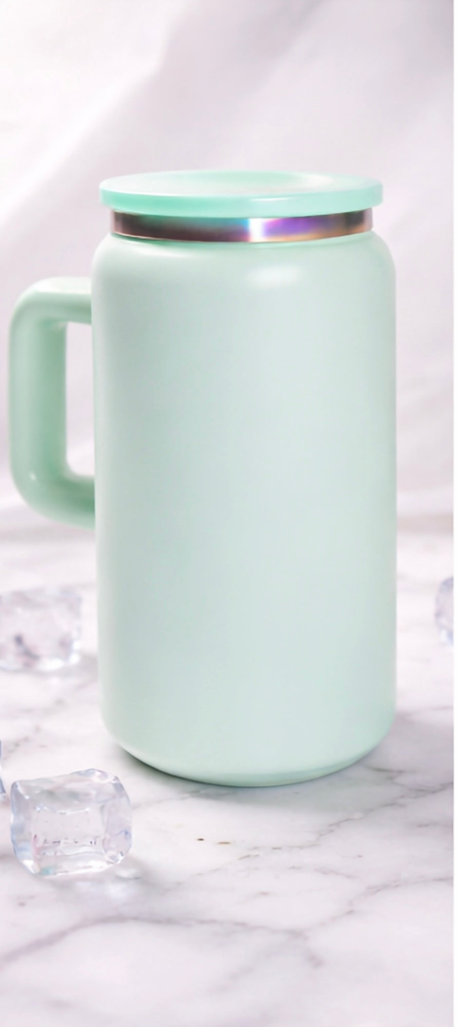 16 oz stainless steel cup with handle