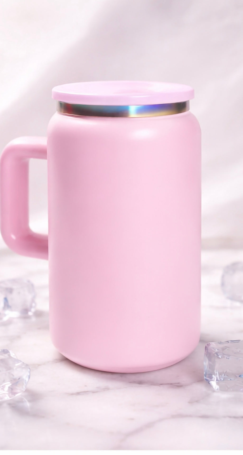 16 oz stainless steel cup with handle