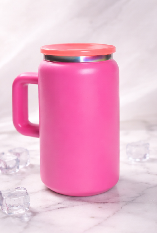 16 oz stainless steel cup with handle